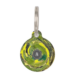 Monogram Camouflage Pet Tag