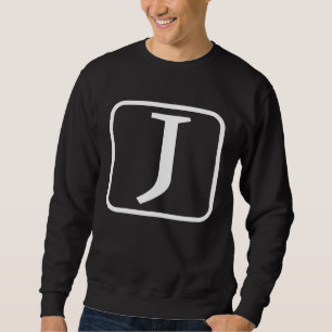 Monogram Capital Letter J Initial Alphabet Women M Sweatshirt