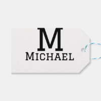 Monogram capital masculine add name simple classic