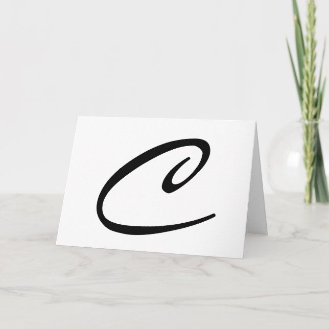 Monogram Card - "C" Customisable (Front)