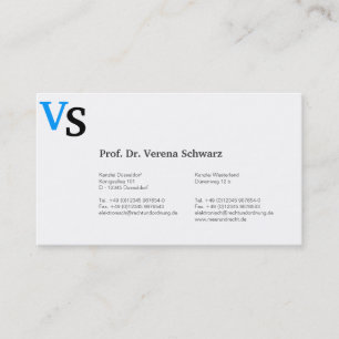 Monogram cards Blue Black