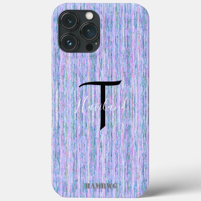 Monogram Cell Phone Case HAMbyWG - Lilac (Back)