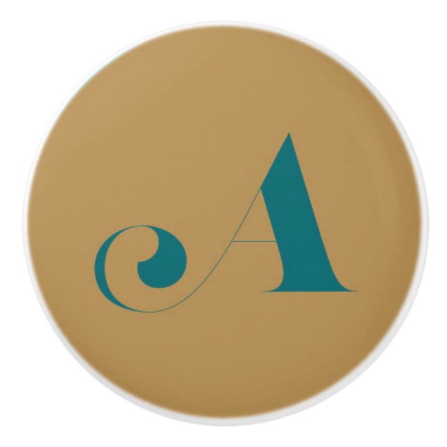 Monogram Ceramic Knob (Front)