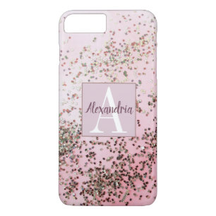 Monogram Champagne Pink Confetti       Case-Mate iPhone Case