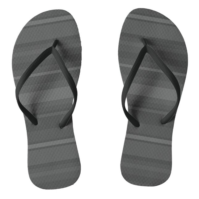 Monogram charcoal stripes jandals (Footbed)