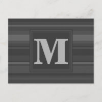 Monogram charcoal stripes