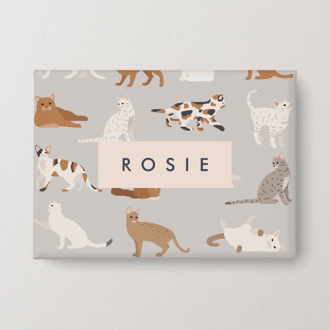 Monogram Charming Cat Pattern Cat Lovers (Front)