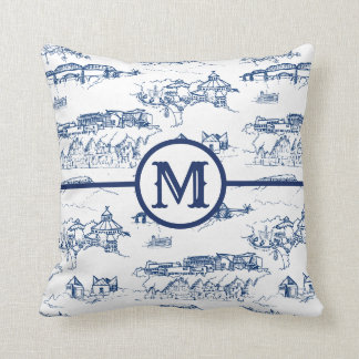 Monogram Chattanooga Blue Cushion