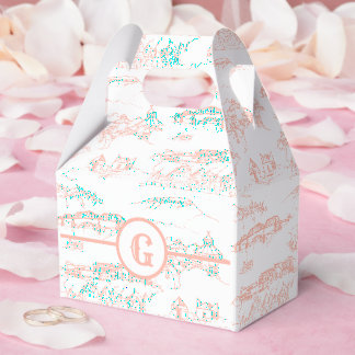 Monogram Chattanooga Toile Blush Favour Box