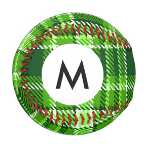 Monogram Chequered Green Colour Pattern Baseball