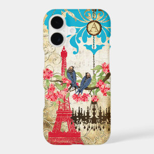 Monogram Cherry Blossom  Bird Chandelier iPhone