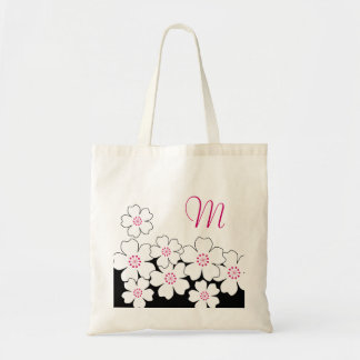 Monogram Cherry Blossom Bridesmaid Totes