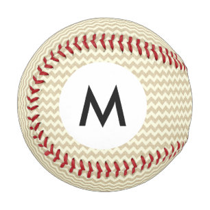 Monogram Chevron Pattern Baseball