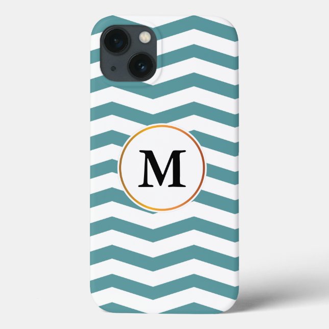 monogram & chevron patterned Case-Mate iPhone case (Back)