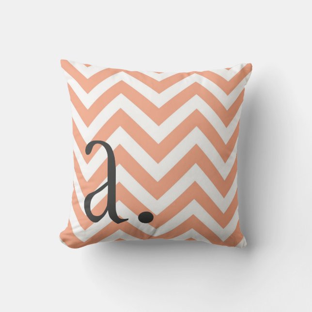 Monogram Chevron Pillow (Front)