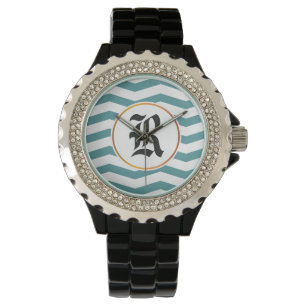 monogram & chevron watch