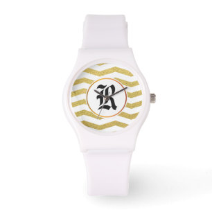 monogram & chevron watch