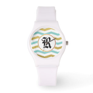 monogram & chevron watch
