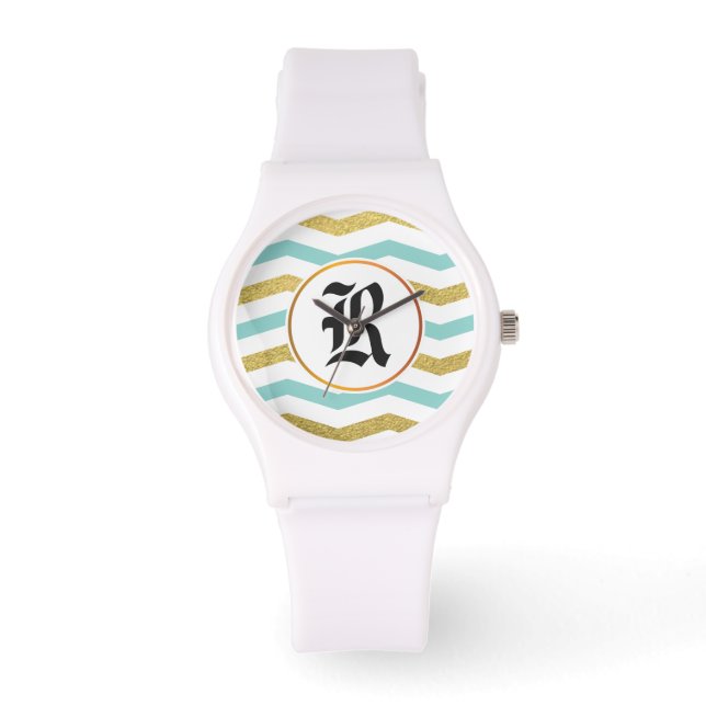monogram & chevron watch (Front)