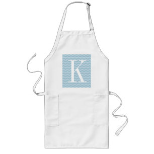 Monogram chevron zigzag long apron for men & women