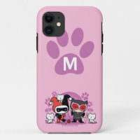 Monogram Chibi Harley Quinn & Catwoman With Cats