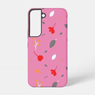 Monogram Chic Flower Pink Samsung Galaxy s 22 Case