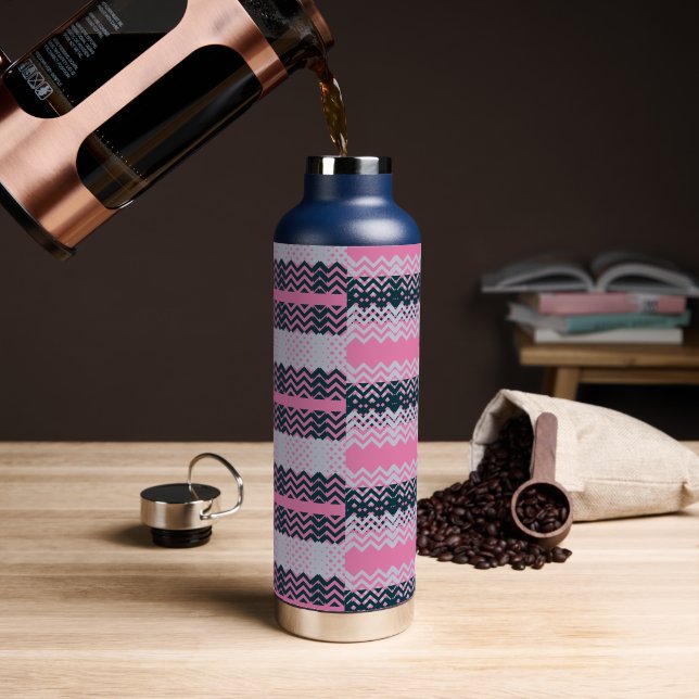 Monogram Chic Groovy Water Bottle (Coffee)