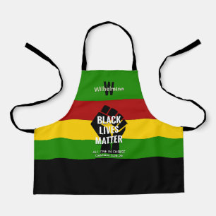Monogram Christian   BLACK LIVES MATTER Apron
