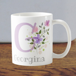 Monogram & Christian Name Georgina Coffee Mug