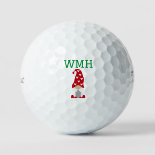 Monogram Christmas Elf Golf Ball