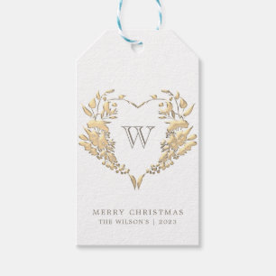 Monogram Christmas Gift Tags