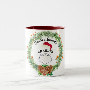 Monogram Christmas Mug - Personalise Family Wreath