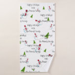 Monogram Christmas Snowman Towel<br><div class="desc">Bring a little festive cheer to the bath tub with this cute monogrammed snowman towel.</div>