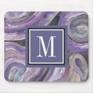 Monogram Circle Rain Mouse Pad