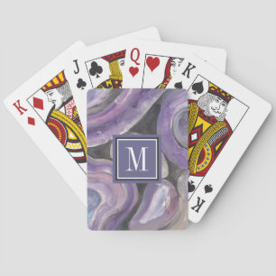 Monogram   Circle Rain Playing Cards