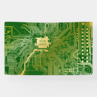 Monogram Circuit Motherboard Electronics Chip Tech