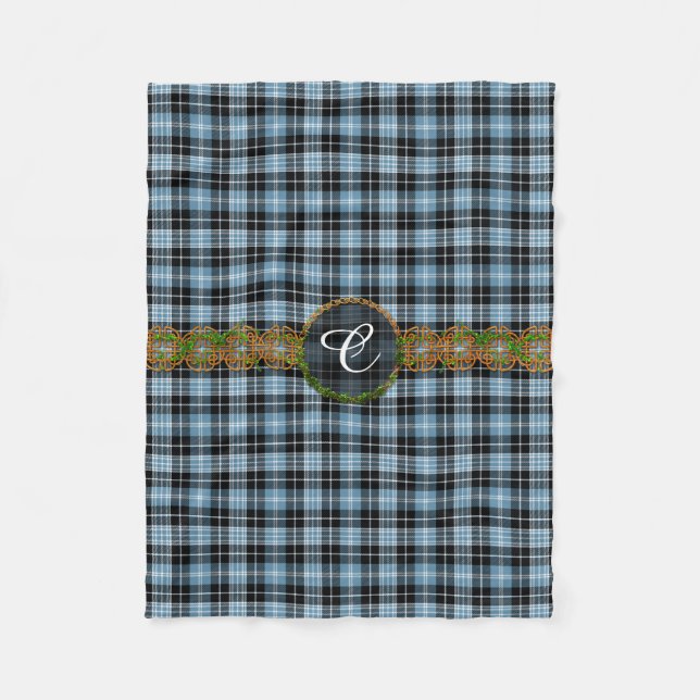 Monogram Clark Tartan Fleece Blanket (Front)