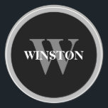 Monogram Classic Black and white Serif font Round Sticker<br><div class="desc">Add a timeless touch to your stationery, gifts, or event decorations with our "Monogram Classic Black and White Serif Font Classic Round Sticker." This elegantly simple sticker is the perfect way to personalise items with your unique monogram, using a classic serif font that exudes sophistication and style. The sticker's design...</div>