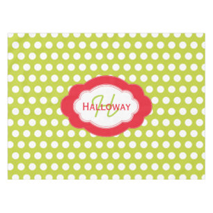Monogram Classic Dots Christmas Tablecloth