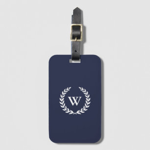 Monogram Classic Elegant Blue Luggage Tag