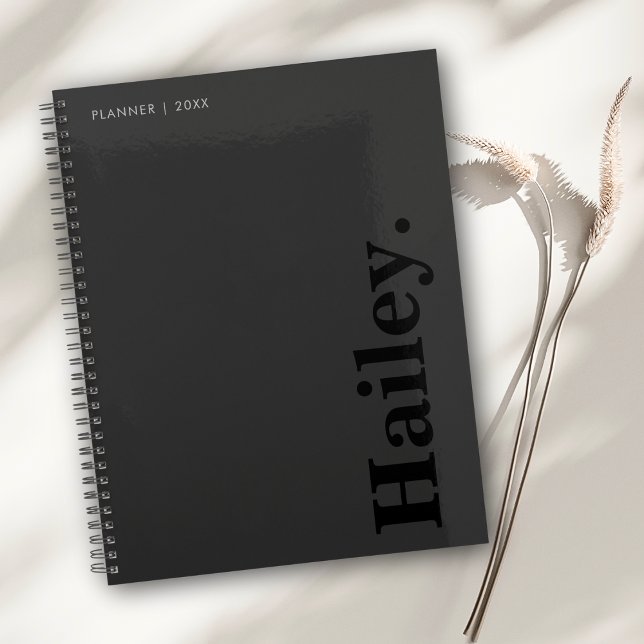 Monogram Classic Elegant Minimal Black Name Planner (Creator Uploaded)