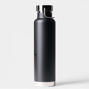 Monogram Classic Elegant Minimalist Simple White Water Bottle