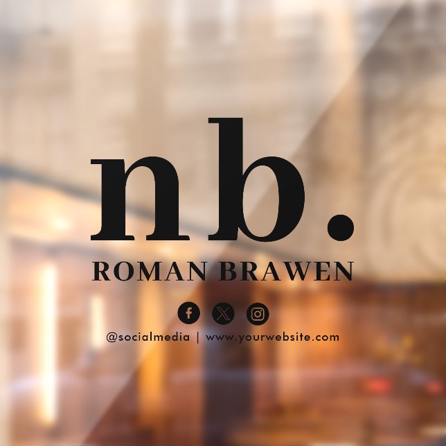 Monogram Classic Elegant Modern Minimal Nameplate  (Sheet 2)