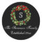 Monogram Classic Holly Wreath Custom Christmas