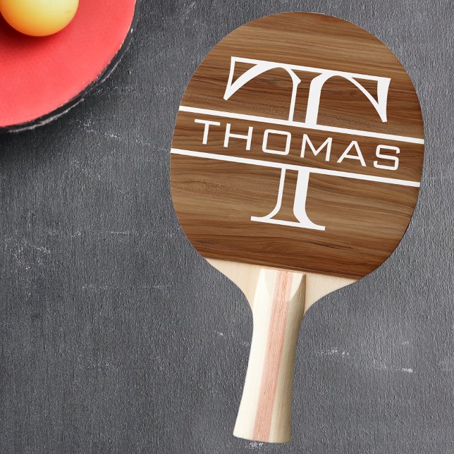 Monogram Classic Personalised Wood Ping Pong Paddle (Creator Uploaded)