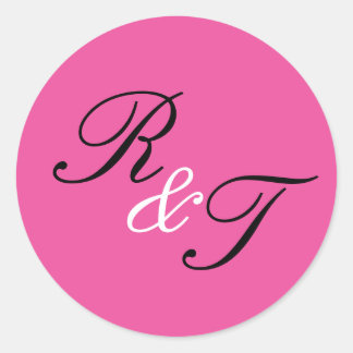 Monogram Classic Round Sticker