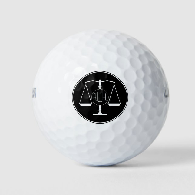 Monogram Classic Scales of Justice Golf Balls (Front)