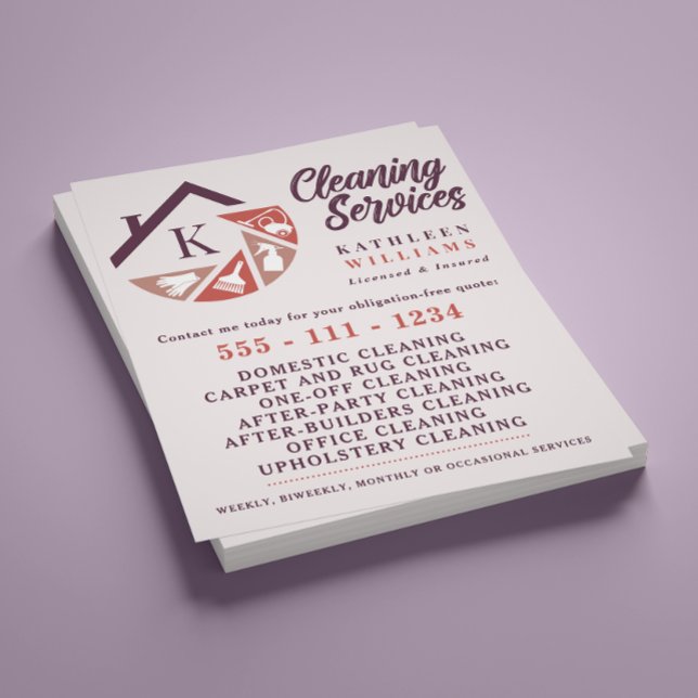 Monogram Cleaning Services  Flyer (Creator Uploaded)