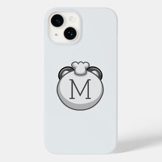 Monogram Clear Panda, Clean White Case-Mate iPhone Case (Back)