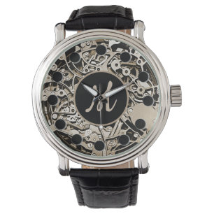 Monogram Clockwork Gears Gold Pocket Wrist Watch